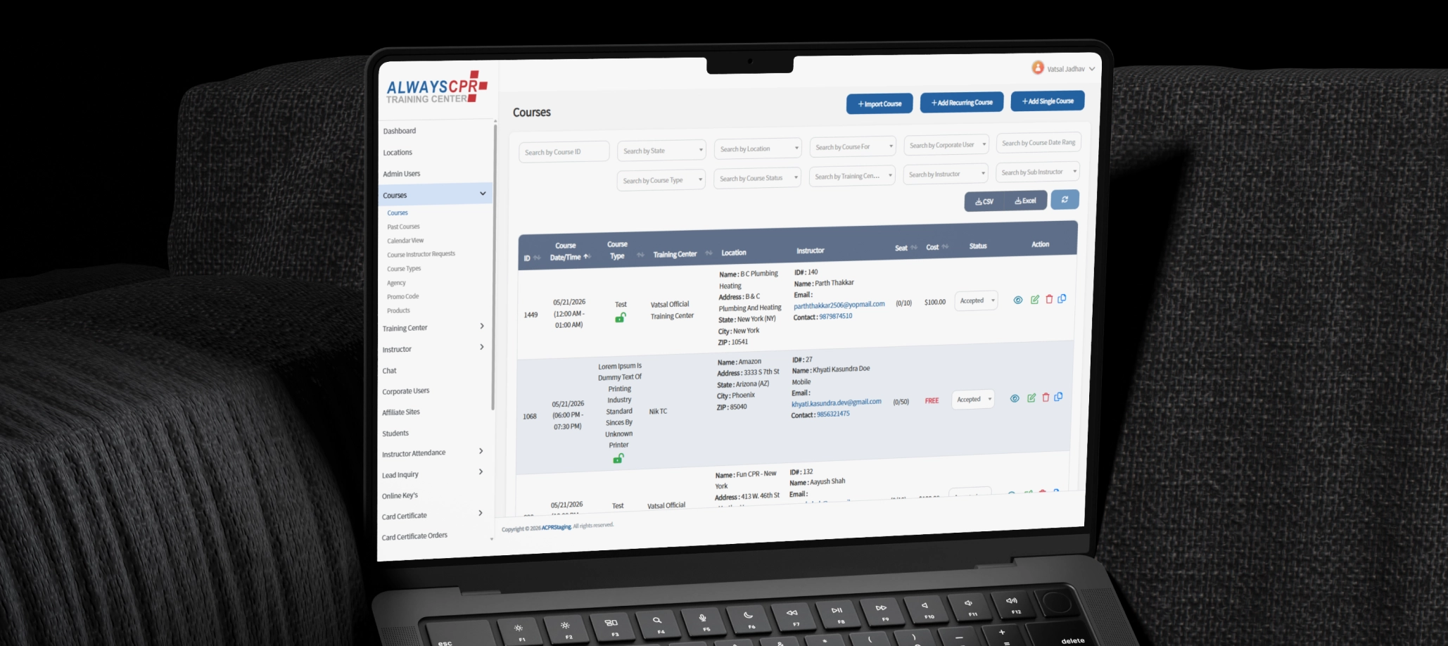 Advanced Training Management Tools