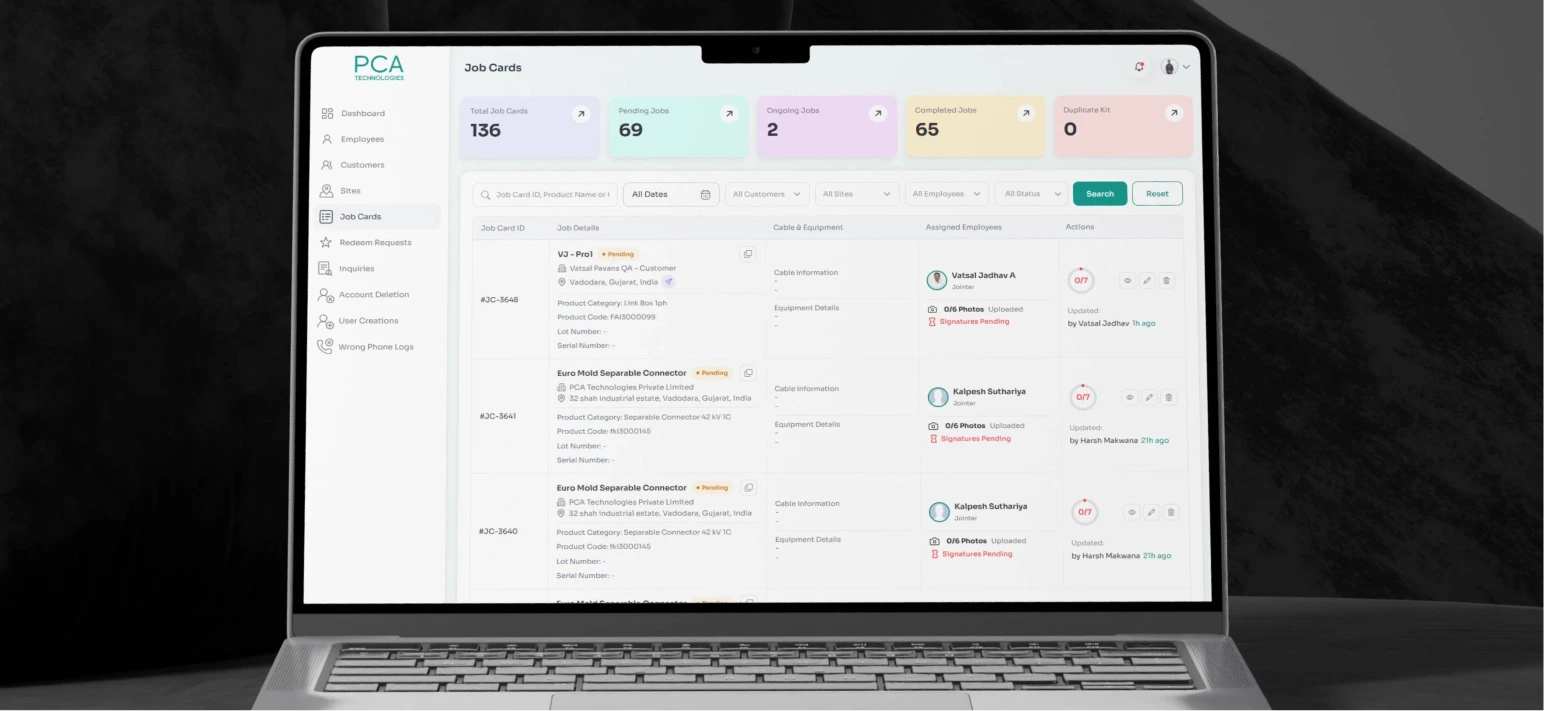Site & Job Card Management