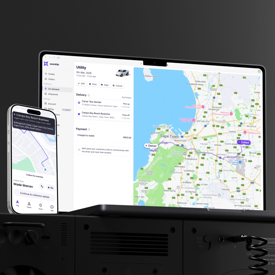 Evership on-demand delivery app developed by Pavans Group Vadodara - local delivery and logistics platform with real-time tracking